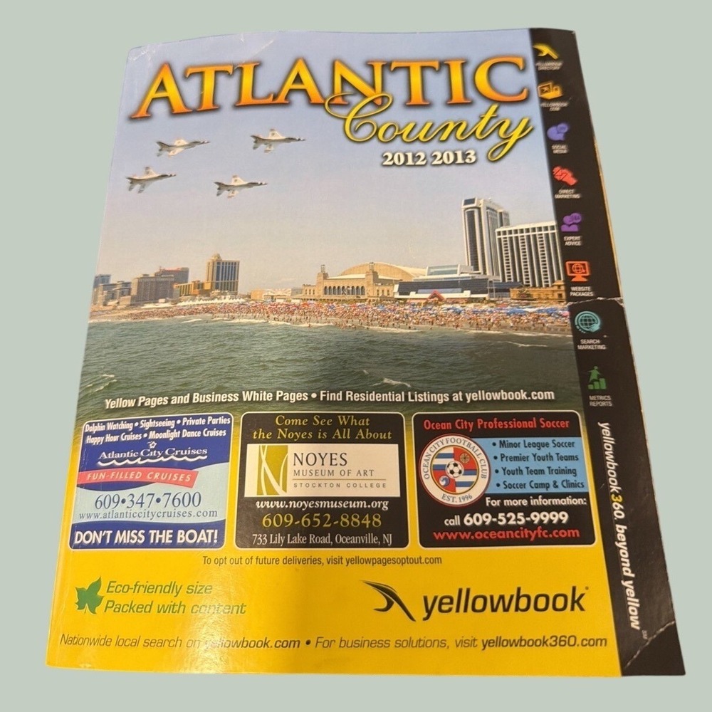 Yellow Book Phone Book Atlantic County 2012-2013 Yellow/Black/White